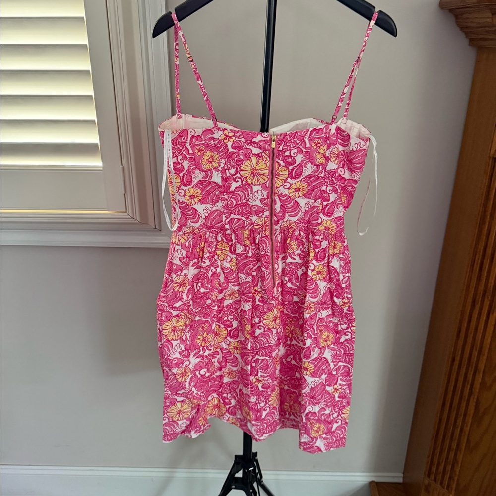 Lilly Pulitzer Pink Floral Print Spaghetti Strap Sundress - Picture 3 of 3
